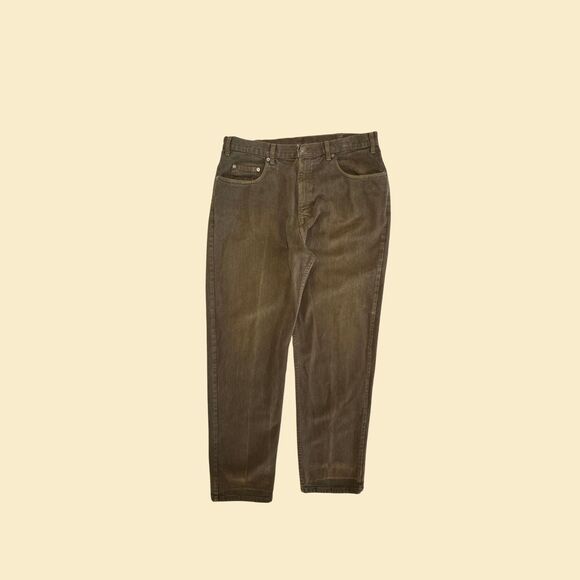 90s GAP denim pants, 38x32 mens loose fit dark green GAP denim mens jeans - Picture 1 of 7